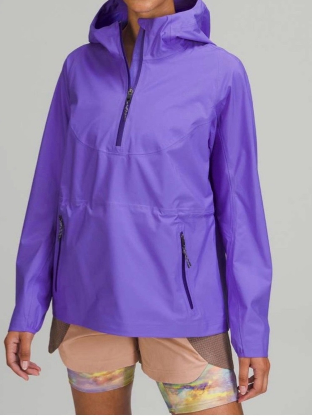 lululemon athletica hiking half zip pullover - light electric indigo